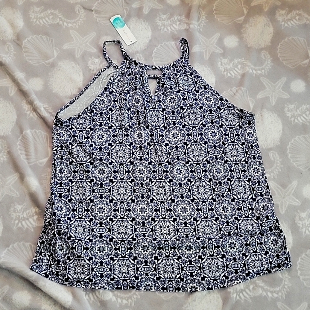 Paper Moon Elaria Keyhole Knit Top XL NWT